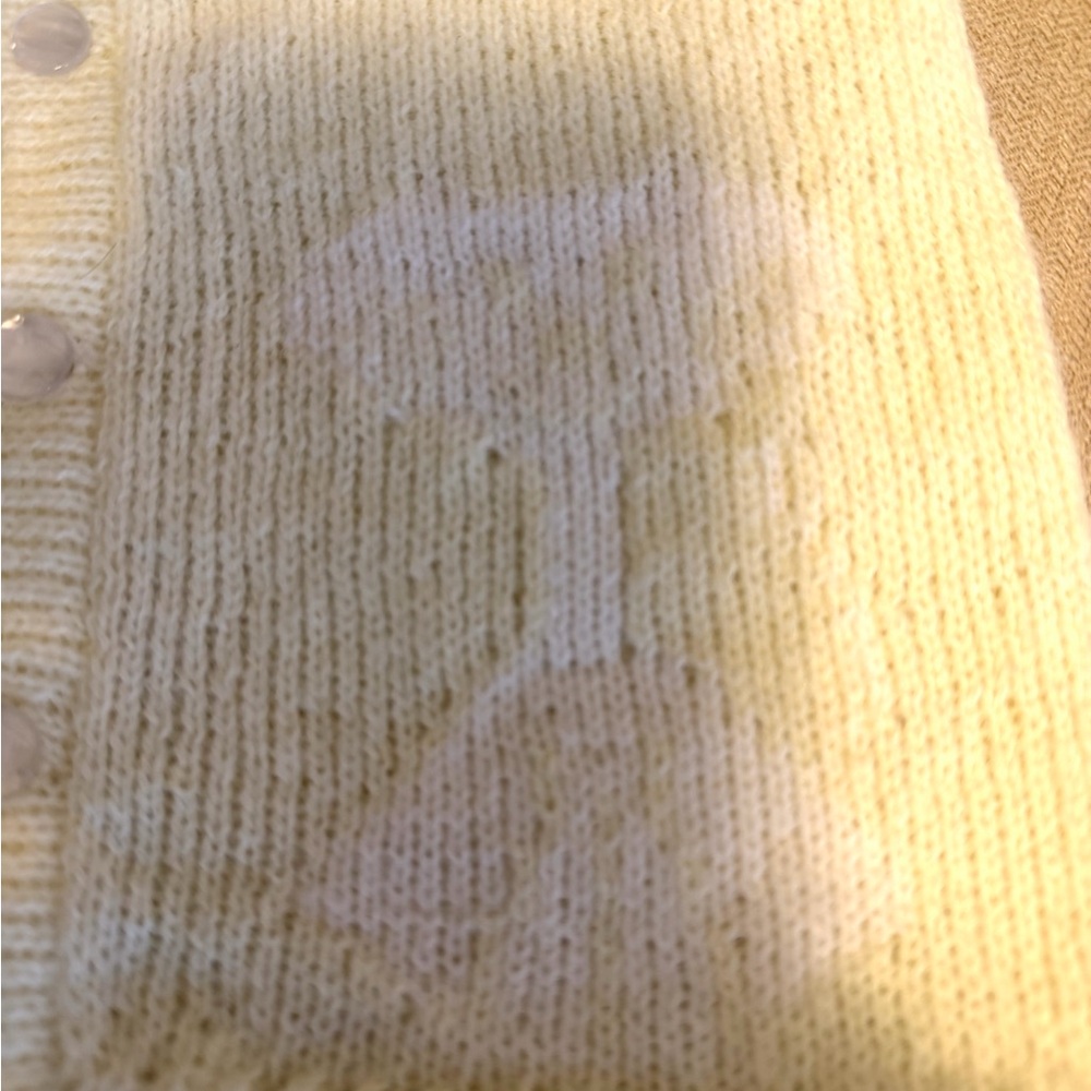 NWT Handmade Butter Yellow Knitted Baby Cardigan size 6-12mos made in Maine - Picture 6 of 6